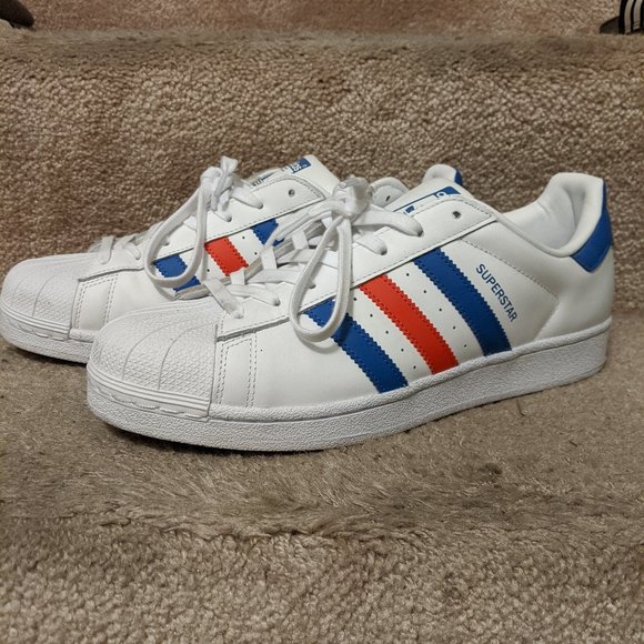 adidas superstar red white